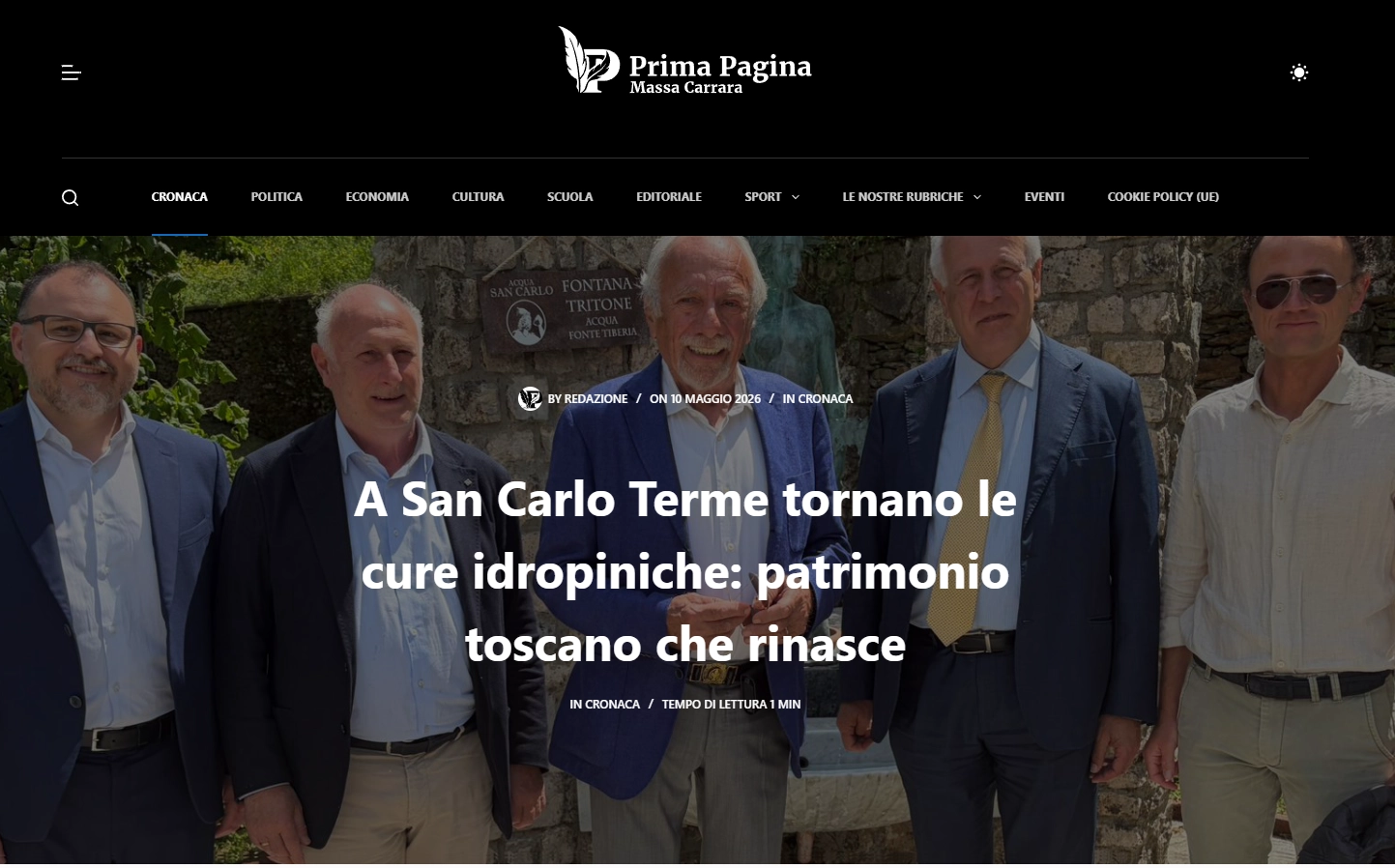 2026-05-10-prima-pagina-san-carlo-tornano-cure-idropiniche
