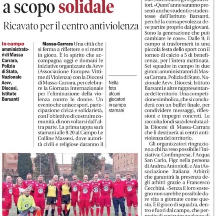Torneo di calcio a cinque a scopo solidale